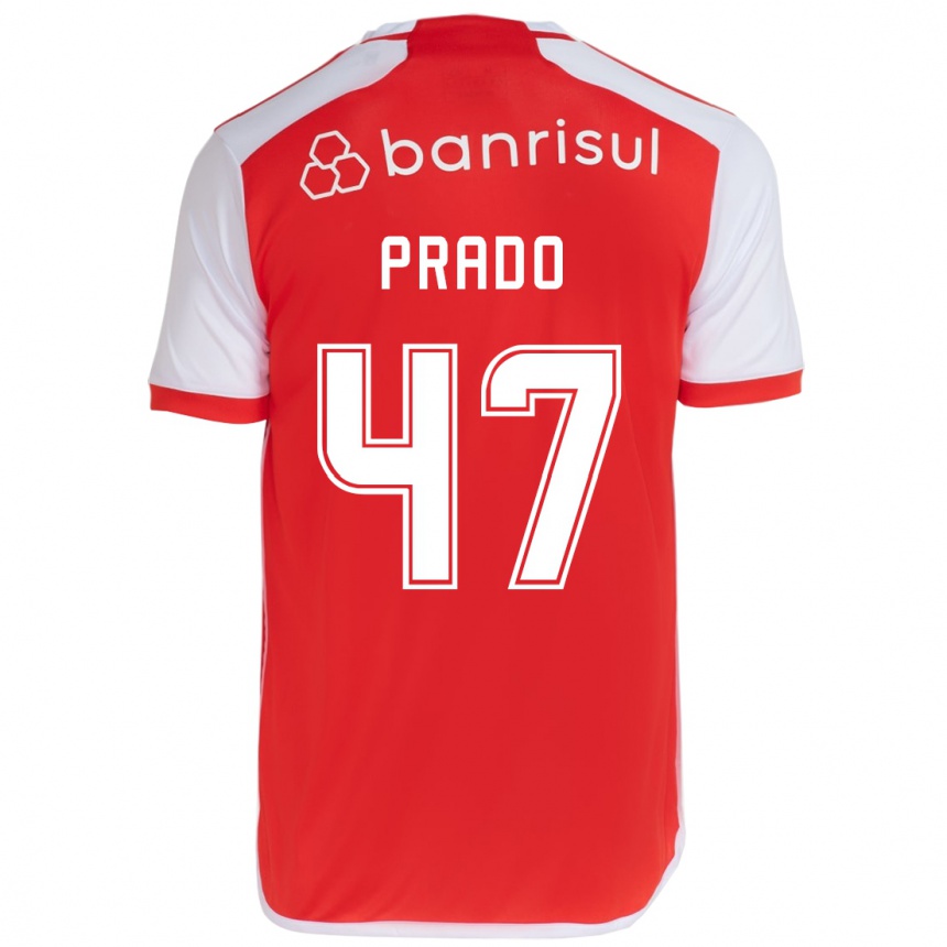 Kinder Fußball Gustavo Prado #47 Rot-Weiss Heimtrikot Trikot 2024/25 T-Shirt Luxemburg