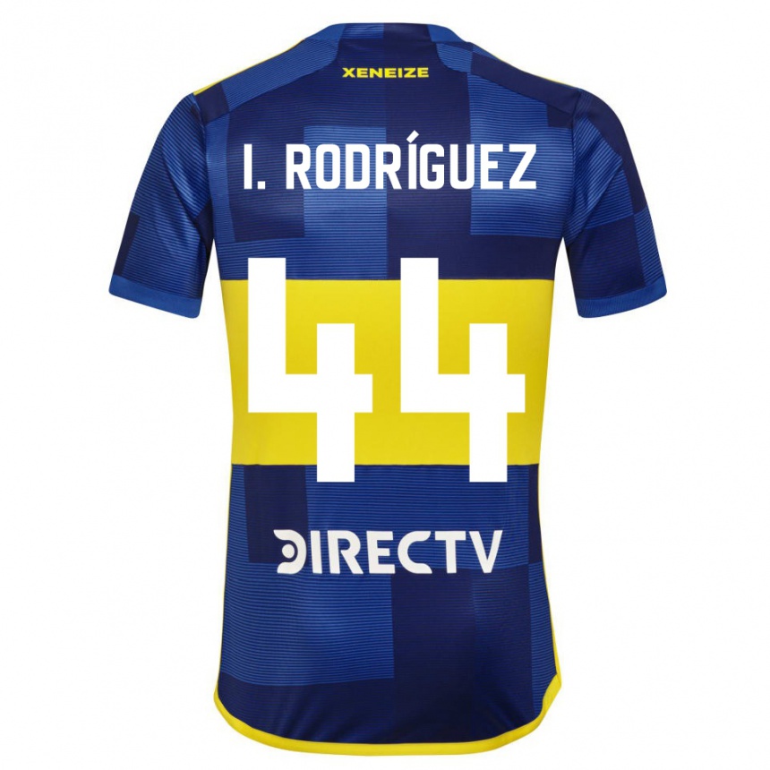 Kinder Fußball Ignacio Rodríguez #44 Blau Gelb Heimtrikot Trikot 2024/25 T-Shirt Luxemburg