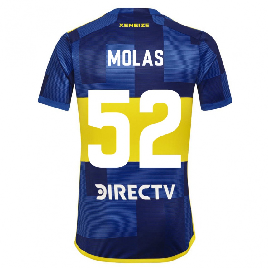 Kinder Fußball Walter Molas #52 Blau Gelb Heimtrikot Trikot 2024/25 T-Shirt Luxemburg