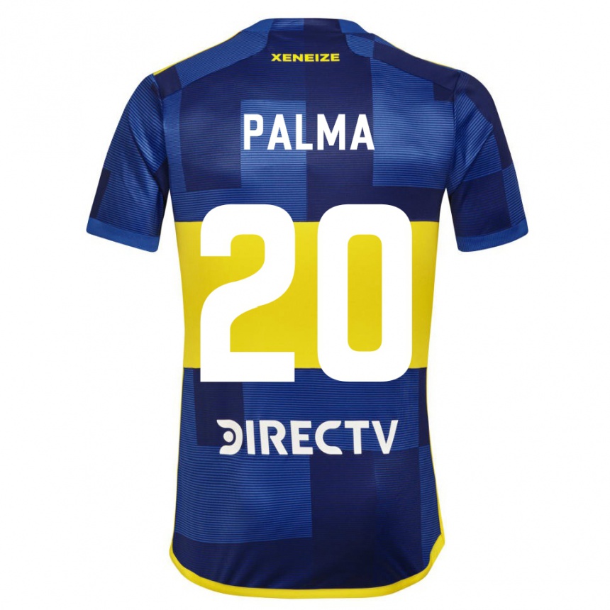 Kinder Fußball Lucas Palma #20 Blau Gelb Heimtrikot Trikot 2024/25 T-Shirt Luxemburg