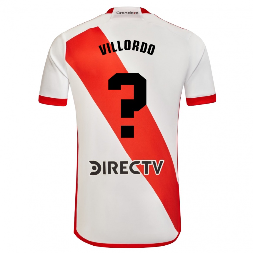 Kinder Fußball Juan Villordo #0 Weiß Rot Heimtrikot Trikot 2024/25 T-Shirt Luxemburg