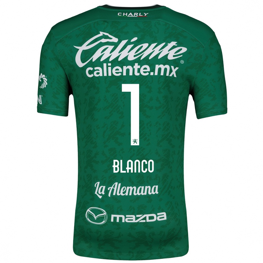 Kinder Fußball Alfonso Blanco #1 Grün Weiß Heimtrikot Trikot 2024/25 T-Shirt Luxemburg