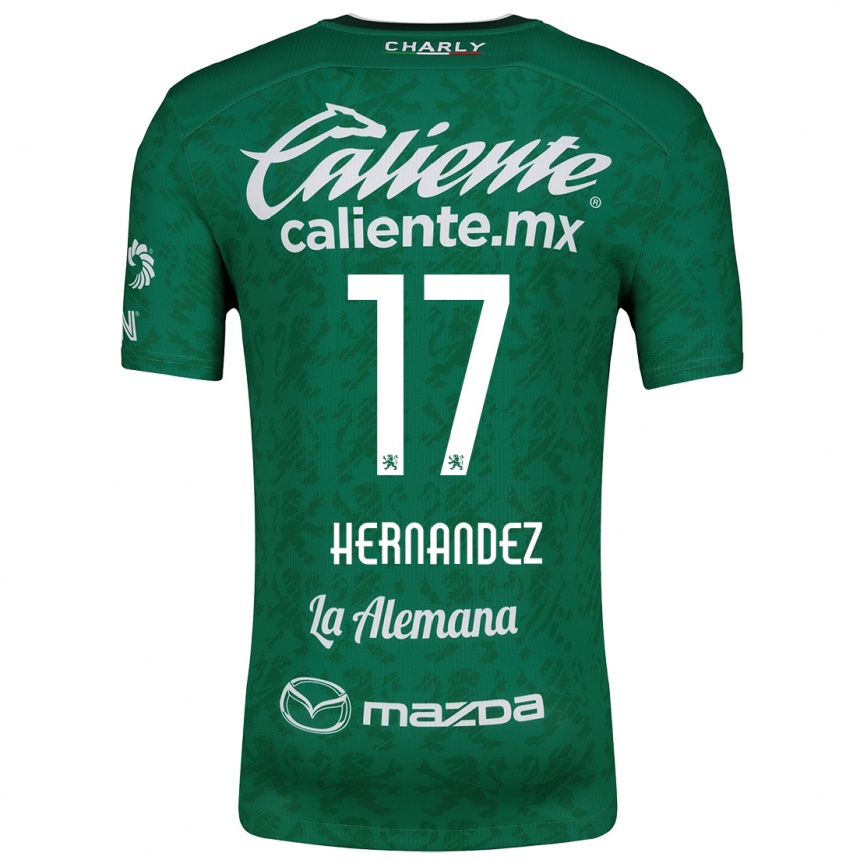 Kinder Fußball Daniel Hernández #17 Grün Weiß Heimtrikot Trikot 2024/25 T-Shirt Luxemburg