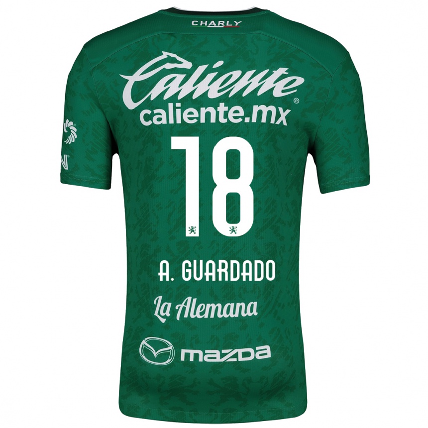 Kinder Fußball Andrés Guardado #18 Grün Weiß Heimtrikot Trikot 2024/25 T-Shirt Luxemburg