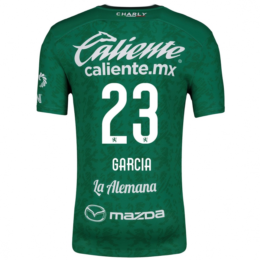 Kinder Fußball Óscar García #23 Grün Weiß Heimtrikot Trikot 2024/25 T-Shirt Luxemburg