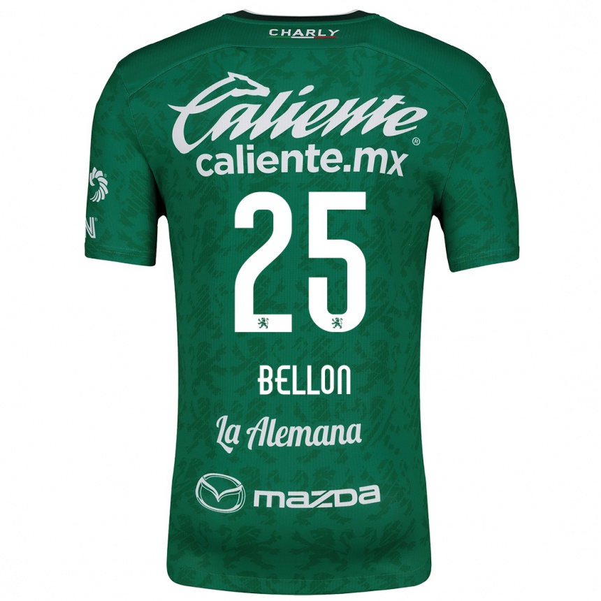 Kinder Fußball Paul Bellón #25 Grün Weiß Heimtrikot Trikot 2024/25 T-Shirt Luxemburg