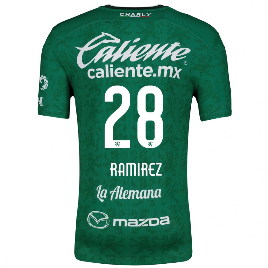 Kinder Fußball David Ramírez #28 Grün Weiß Heimtrikot Trikot 2024/25 T-Shirt Luxemburg