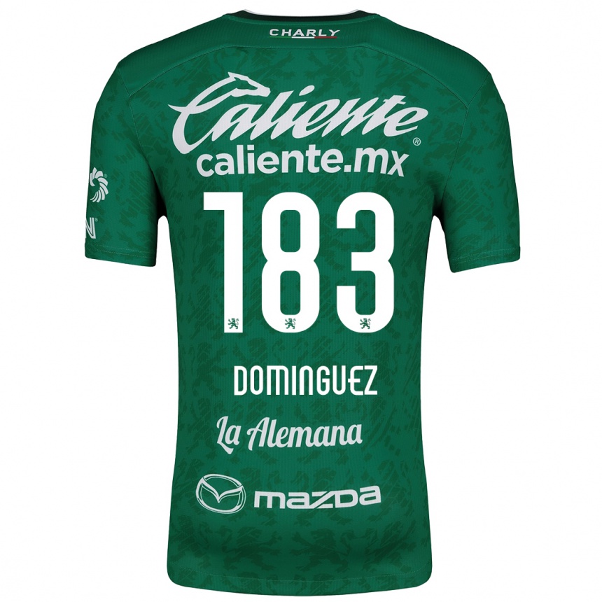 Kinder Fußball Jesús Domínguez #183 Grün Weiß Heimtrikot Trikot 2024/25 T-Shirt Luxemburg