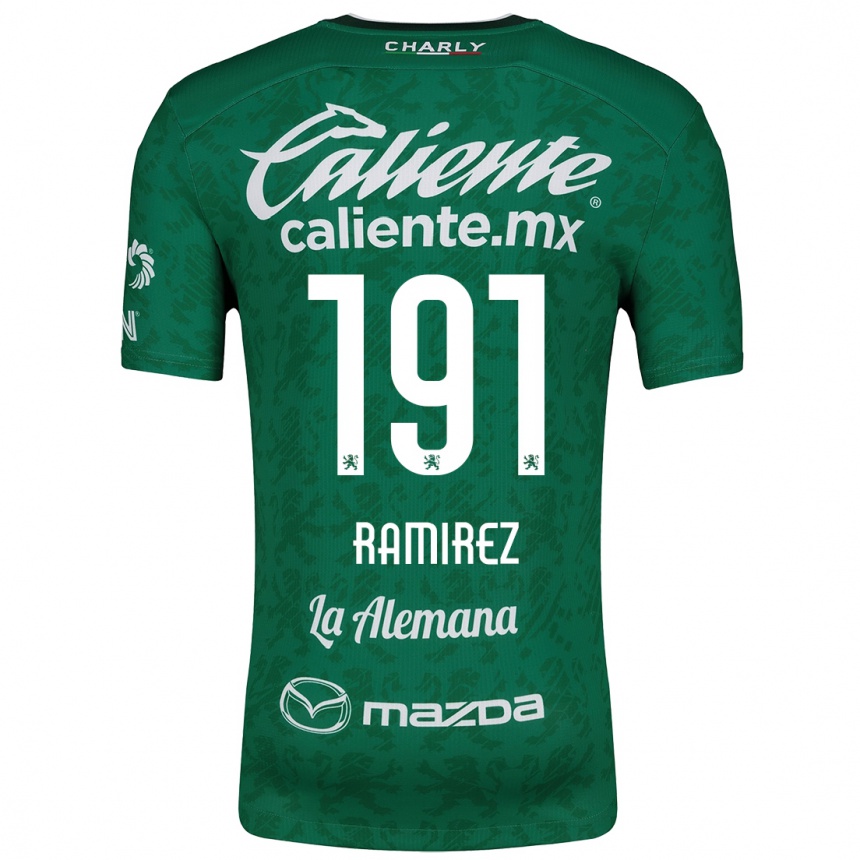 Kinder Fußball Ian Ramírez #191 Grün Weiß Heimtrikot Trikot 2024/25 T-Shirt Luxemburg