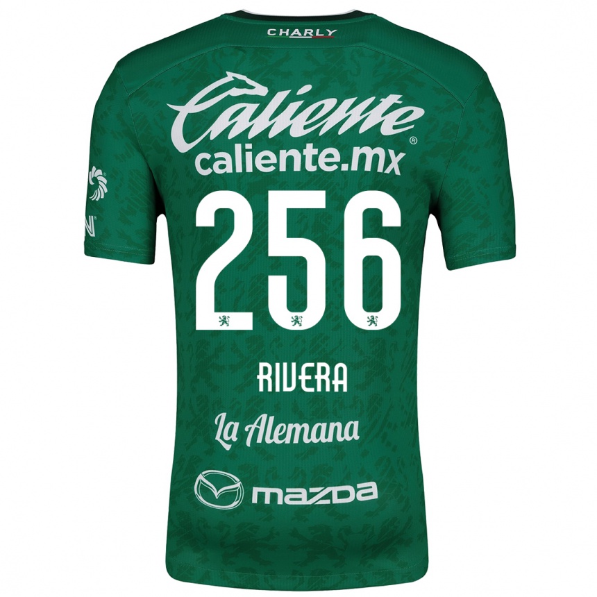 Kinder Fußball Fernando Rivera #256 Grün Weiß Heimtrikot Trikot 2024/25 T-Shirt Luxemburg