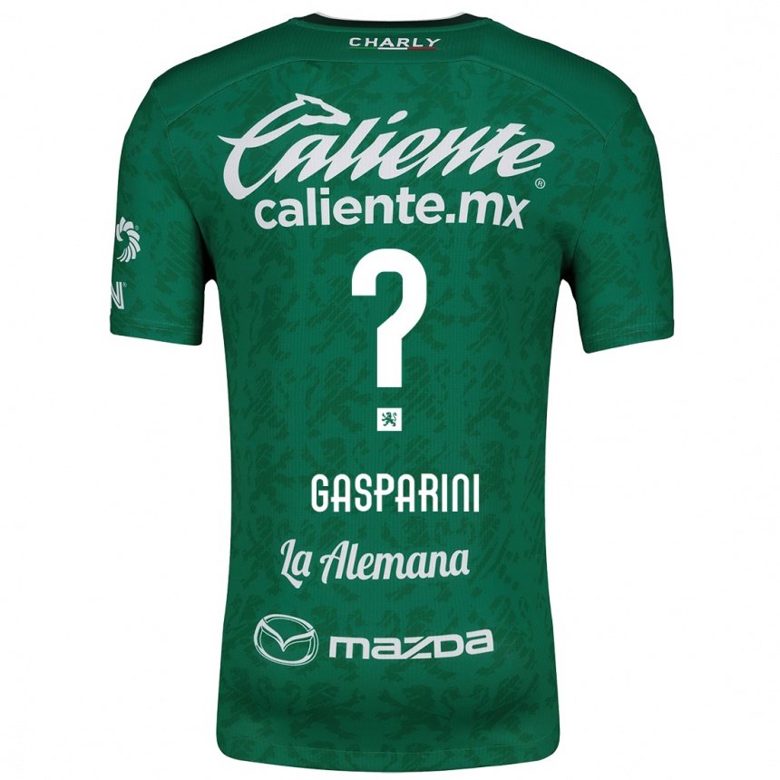 Kinder Fußball Joaquín Gasparini #0 Grün Weiß Heimtrikot Trikot 2024/25 T-Shirt Luxemburg