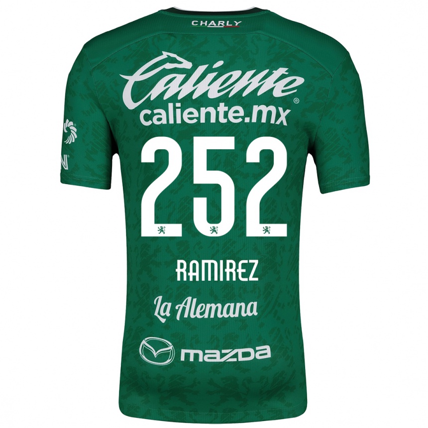 Kinder Fußball Luis Ramírez #252 Grün Weiß Heimtrikot Trikot 2024/25 T-Shirt Luxemburg