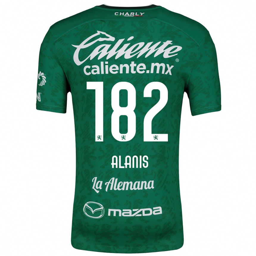 Kinder Fußball Alejandro Alanís #182 Grün Weiß Heimtrikot Trikot 2024/25 T-Shirt Luxemburg