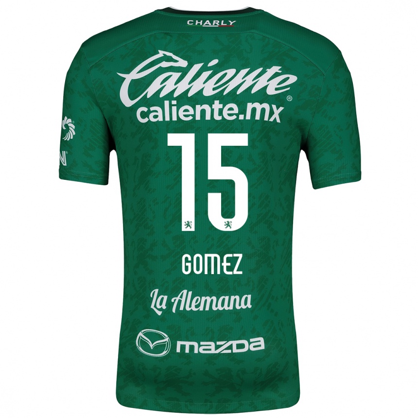 Kinder Fußball Paulina Gómez #15 Grün Weiß Heimtrikot Trikot 2024/25 T-Shirt Luxemburg