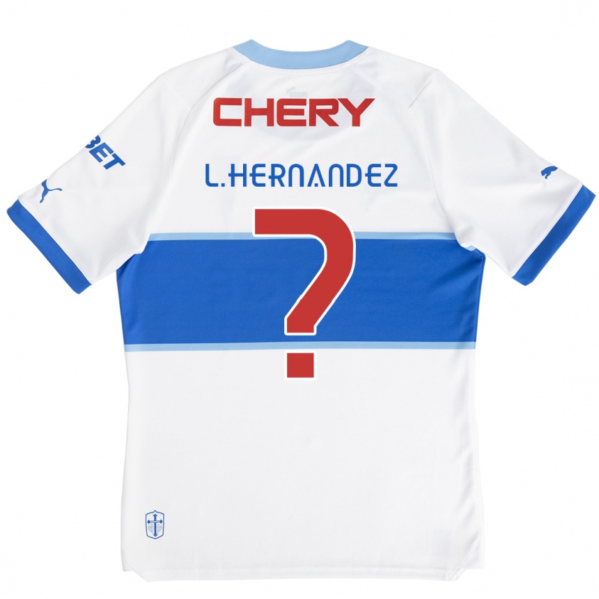 Kinder Fußball Luis Felipe Hernández #0 Weiß Blau Heimtrikot Trikot 2024/25 T-Shirt Luxemburg