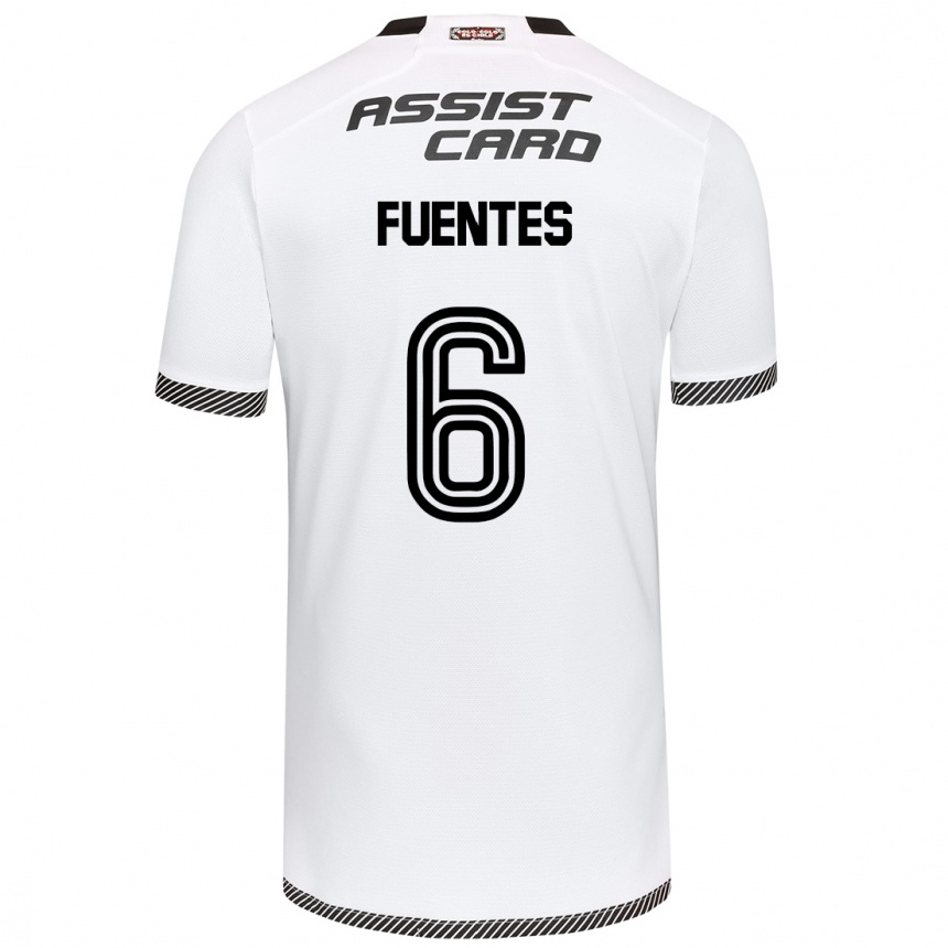 Kinder Fußball César Fuentes #6 Weiß Schwarz Heimtrikot Trikot 2024/25 T-Shirt Luxemburg