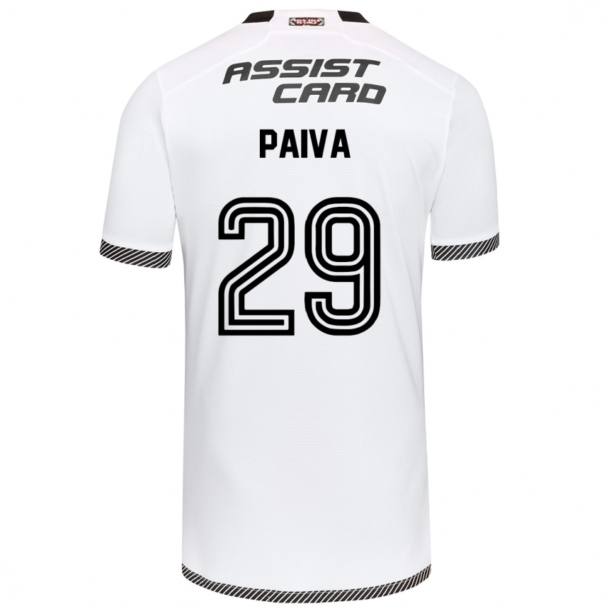 Kinder Fußball Guillermo Paiva #29 Weiß Schwarz Heimtrikot Trikot 2024/25 T-Shirt Luxemburg