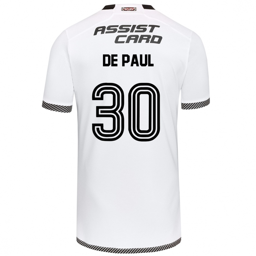 Kinder Fußball Fernando De Paul #30 Weiß Schwarz Heimtrikot Trikot 2024/25 T-Shirt Luxemburg