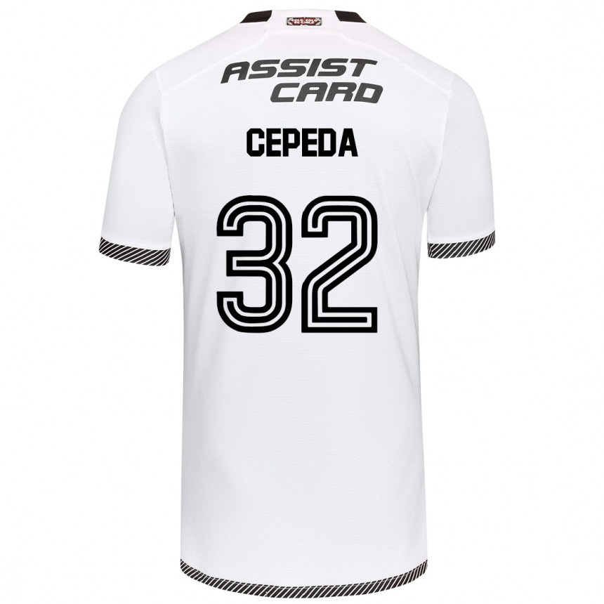 Kinder Fußball Lucas Cepeda #32 Weiß Schwarz Heimtrikot Trikot 2024/25 T-Shirt Luxemburg