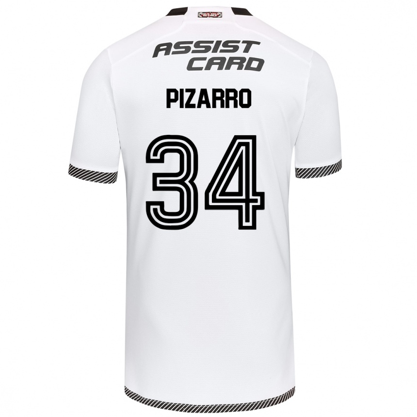 Kinder Fußball Vicente Pizarro #34 Weiß Schwarz Heimtrikot Trikot 2024/25 T-Shirt Luxemburg