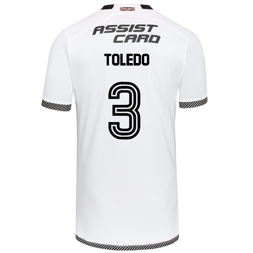 Kinder Fußball Miguel Toledo #3 Weiß Schwarz Heimtrikot Trikot 2024/25 T-Shirt Luxemburg