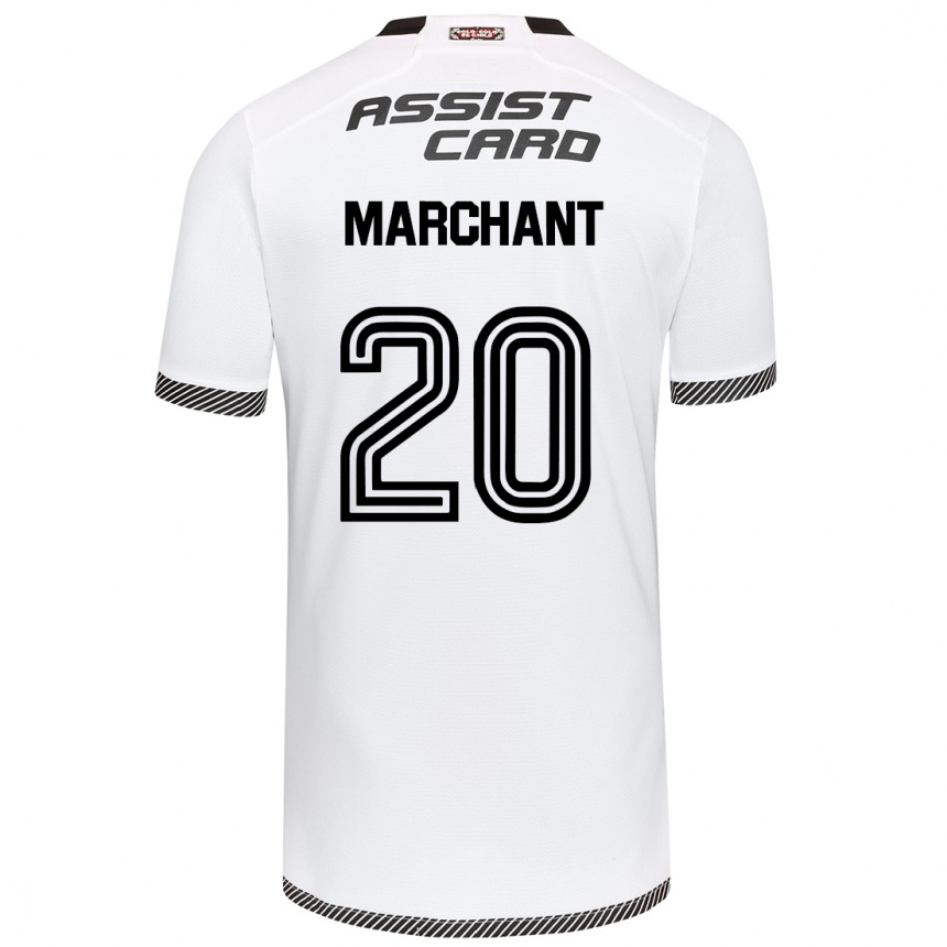 Kinder Fußball Francisco Marchant #20 Weiß Schwarz Heimtrikot Trikot 2024/25 T-Shirt Luxemburg