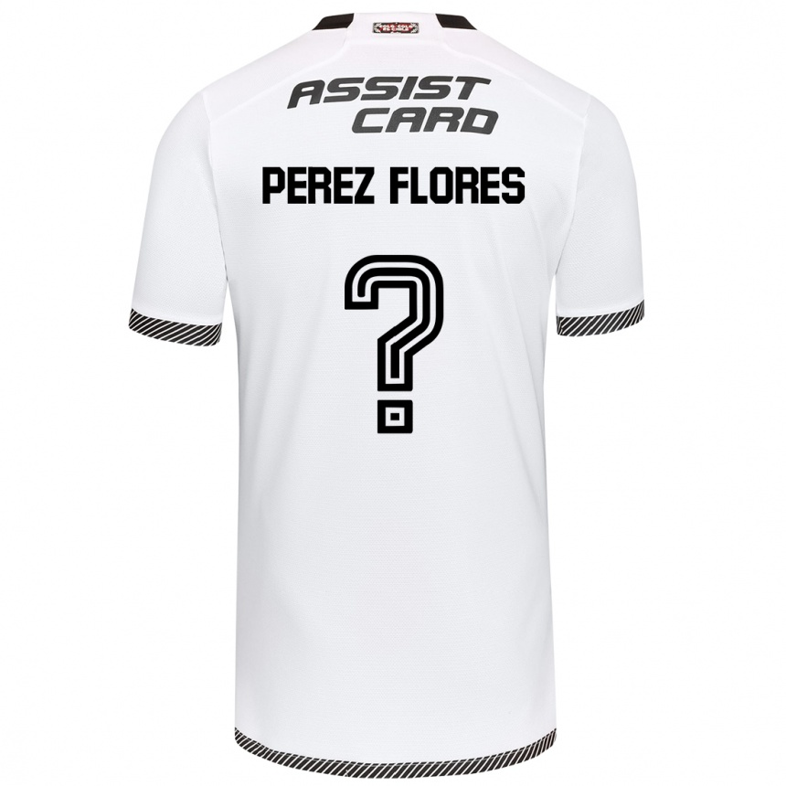 Kinder Fußball Benjamín Pérez Flores #0 Weiß Schwarz Heimtrikot Trikot 2024/25 T-Shirt Luxemburg