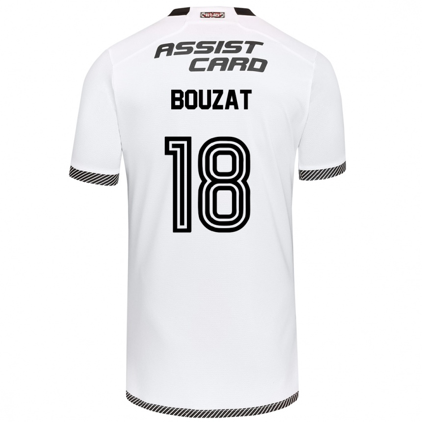 Kinder Fußball Agustín Bouzat #18 Weiß Schwarz Heimtrikot Trikot 2024/25 T-Shirt Luxemburg