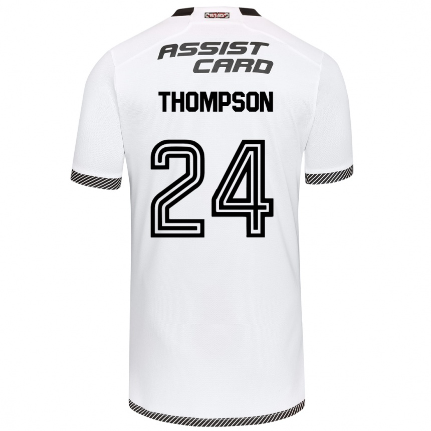 Kinder Fußball Jordhy Thompson #24 Weiß Schwarz Heimtrikot Trikot 2024/25 T-Shirt Luxemburg