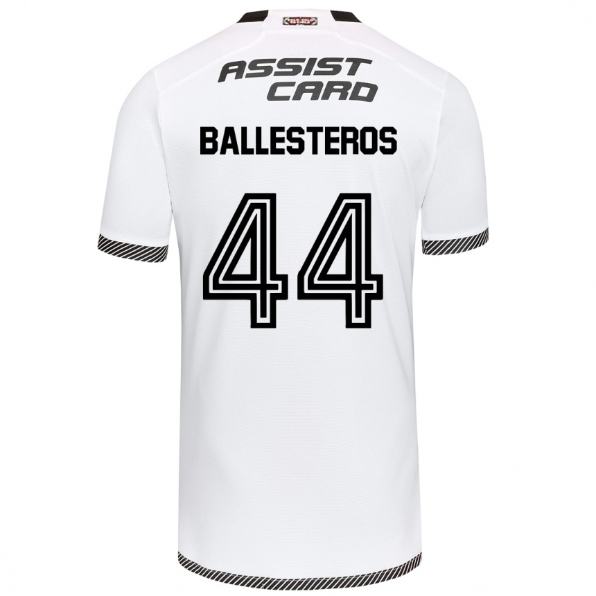 Kinder Fußball Martín Ballesteros #44 Weiß Schwarz Heimtrikot Trikot 2024/25 T-Shirt Luxemburg