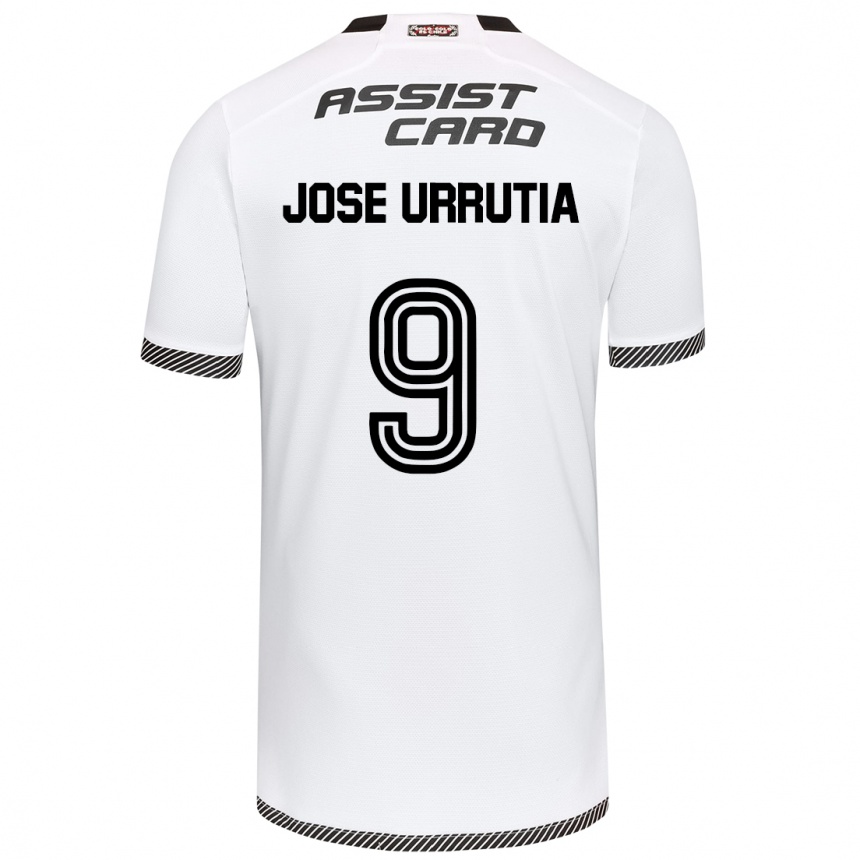 Kinder Fußball María José Urrutia #9 Weiß Schwarz Heimtrikot Trikot 2024/25 T-Shirt Luxemburg