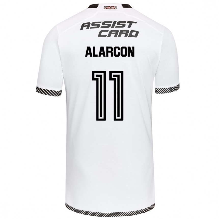 Kinder Fußball Antonia Alarcón #11 Weiß Schwarz Heimtrikot Trikot 2024/25 T-Shirt Luxemburg