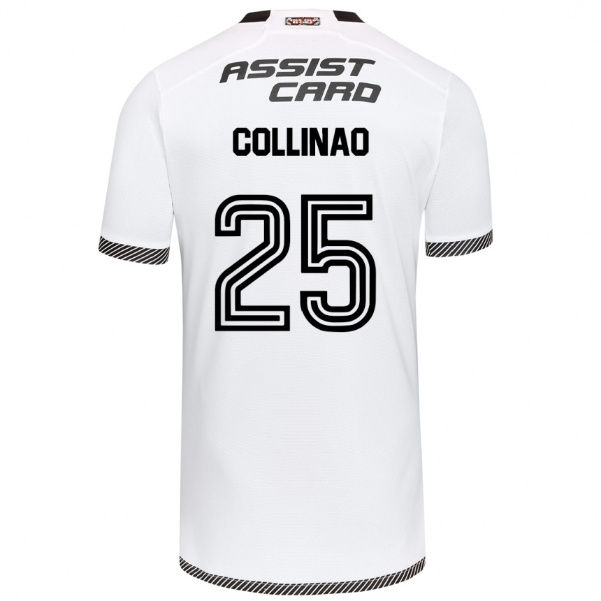 Kinder Fußball Margarita Collinao #25 Weiß Schwarz Heimtrikot Trikot 2024/25 T-Shirt Luxemburg