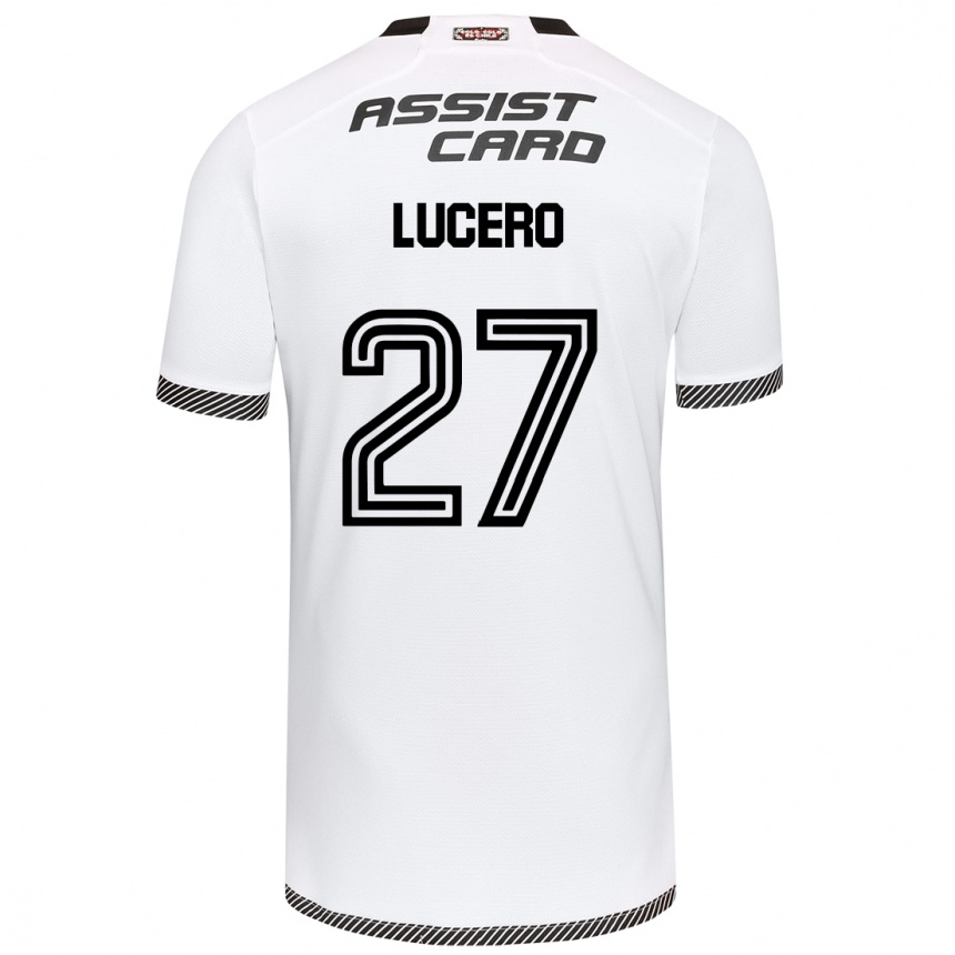 Kinder Fußball Valentina Lucero #27 Weiß Schwarz Heimtrikot Trikot 2024/25 T-Shirt Luxemburg