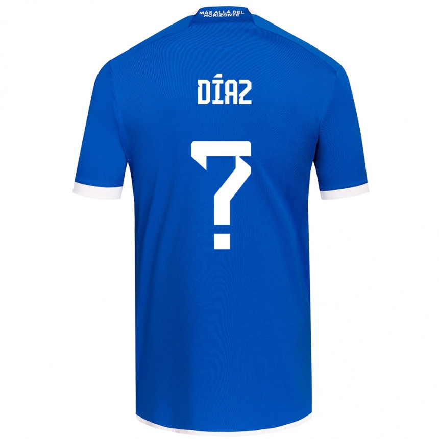 Kinder Fußball Antonio Díaz #0 Blau Weiss Heimtrikot Trikot 2024/25 T-Shirt Luxemburg