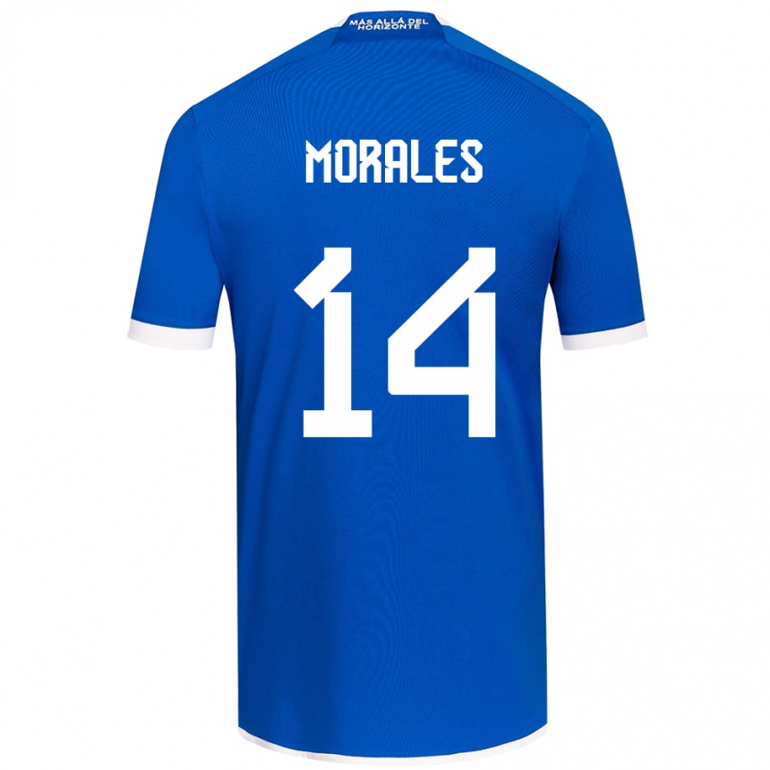 Kinder Fußball Marcelo Morales #14 Blau Weiss Heimtrikot Trikot 2024/25 T-Shirt Luxemburg