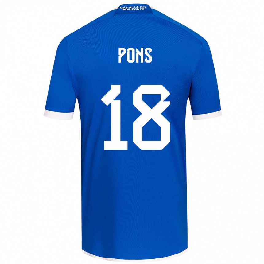 Kinder Fußball Luciano Pons #18 Blau Weiss Heimtrikot Trikot 2024/25 T-Shirt Luxemburg