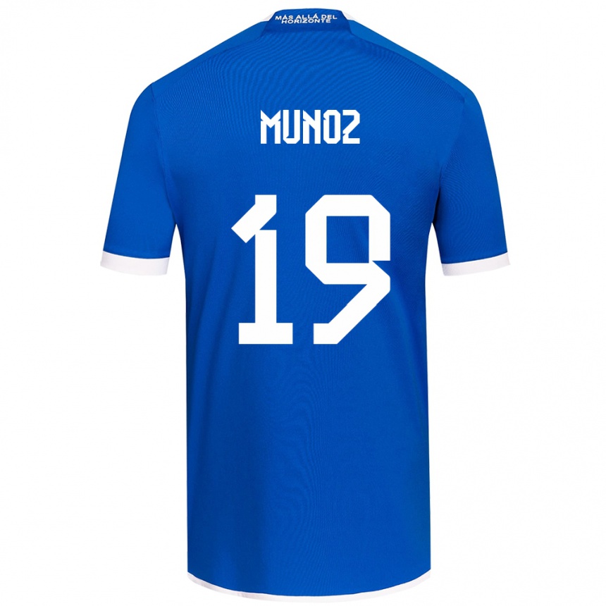 Kinder Fußball Cristóbal Muñoz #19 Blau Weiss Heimtrikot Trikot 2024/25 T-Shirt Luxemburg