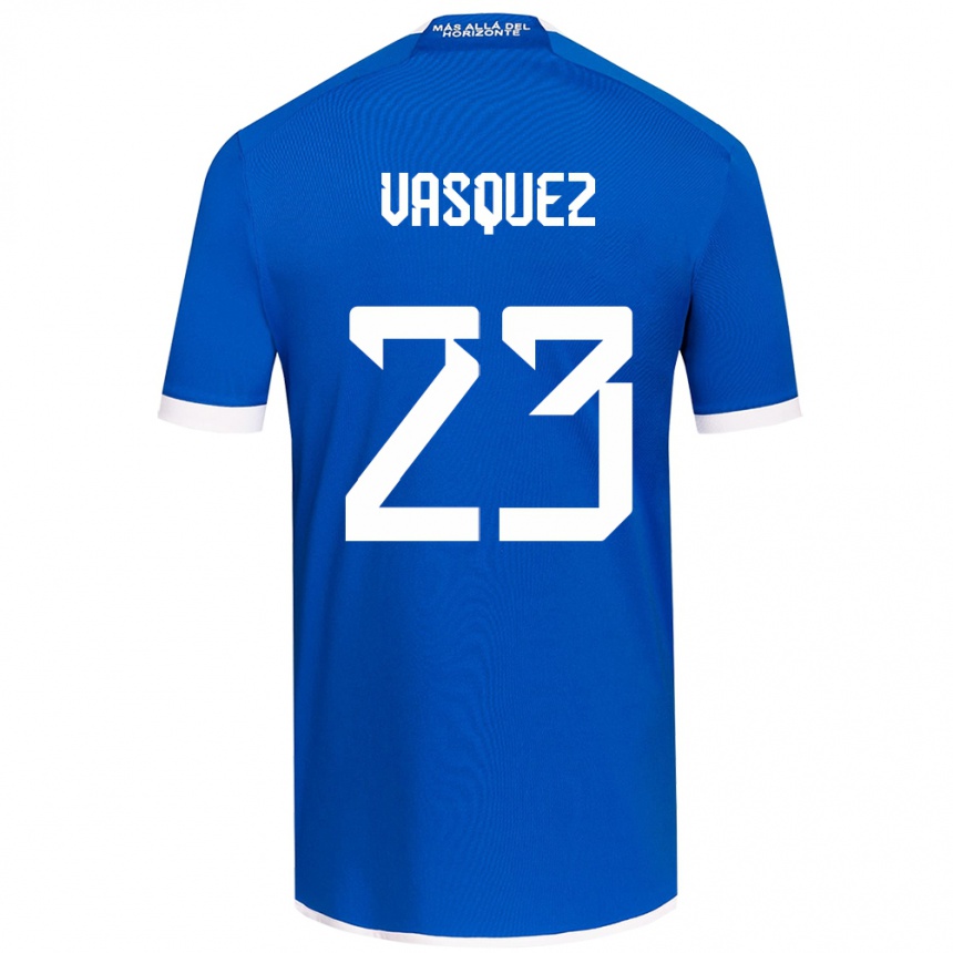 Kinder Fußball Ignacio Vásquez #23 Blau Weiss Heimtrikot Trikot 2024/25 T-Shirt Luxemburg