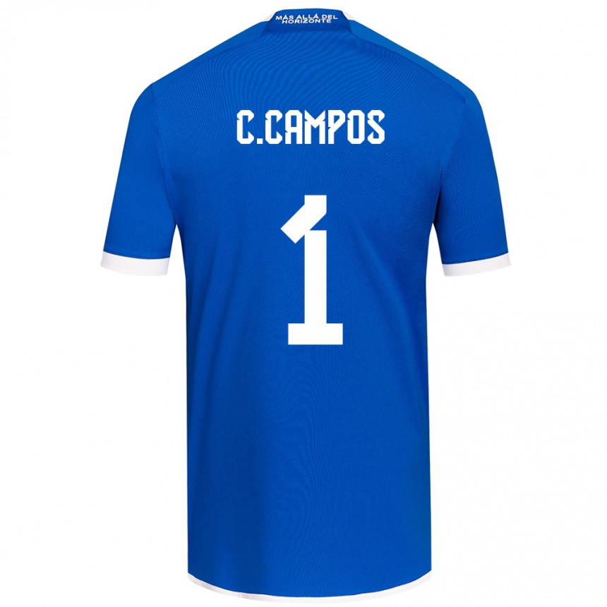 Kinder Fußball Cristóbal Campos #1 Blau Weiss Heimtrikot Trikot 2024/25 T-Shirt Luxemburg