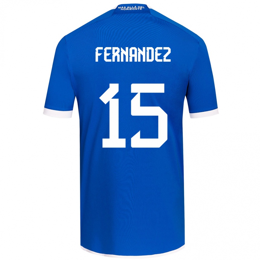 Kinder Fußball Vicente Fernández #15 Blau Weiss Heimtrikot Trikot 2024/25 T-Shirt Luxemburg