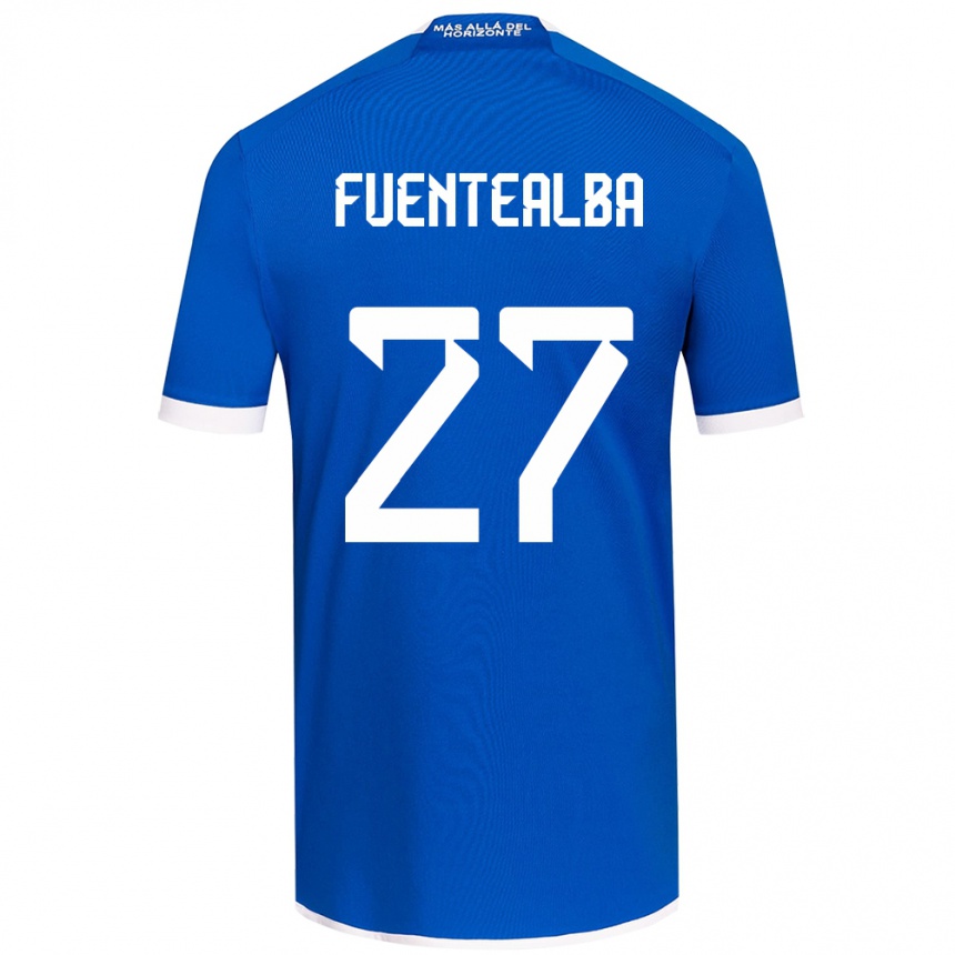 Kinder Fußball Jeison Fuentealba #27 Blau Weiss Heimtrikot Trikot 2024/25 T-Shirt Luxemburg