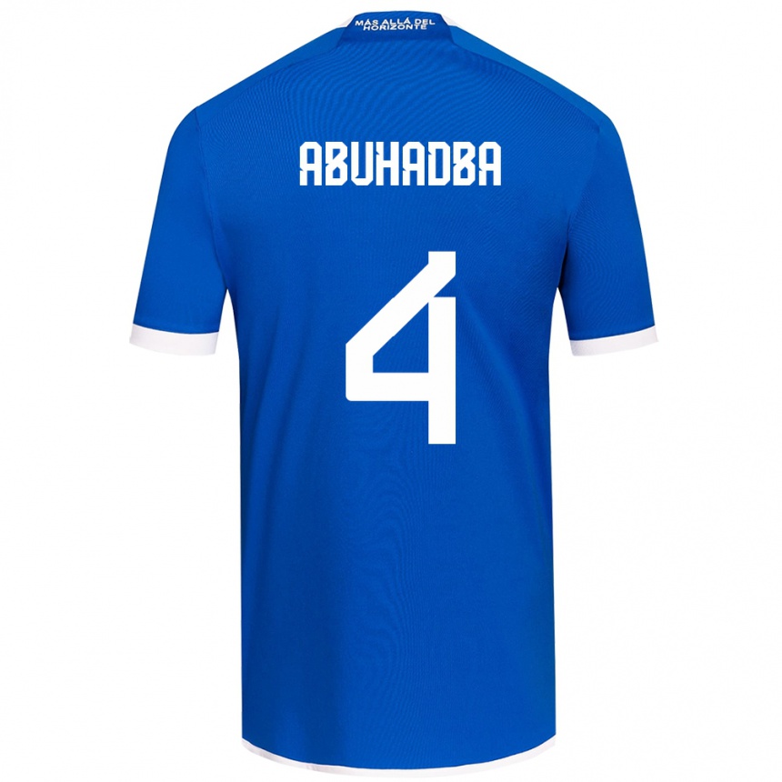 Kinder Fußball Zacarías Abuhadba #4 Blau Weiss Heimtrikot Trikot 2024/25 T-Shirt Luxemburg