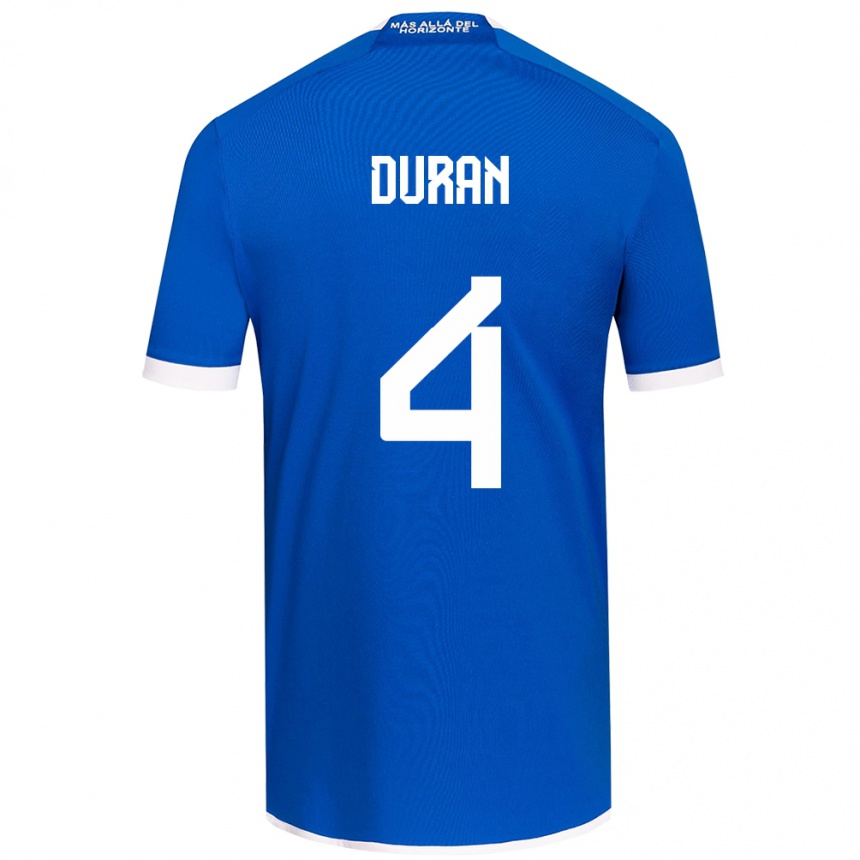 Kinder Fußball Ignacia Durán #4 Blau Weiss Heimtrikot Trikot 2024/25 T-Shirt Luxemburg