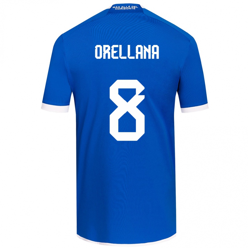 Kinder Fußball Denisse Orellana #8 Blau Weiss Heimtrikot Trikot 2024/25 T-Shirt Luxemburg