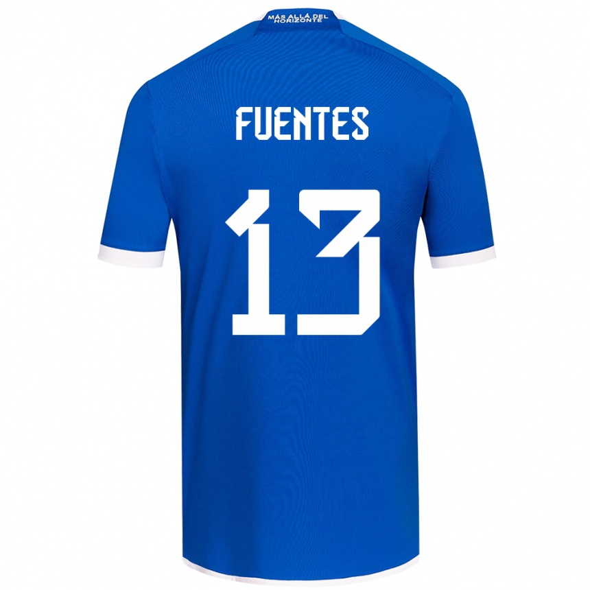 Kinder Fußball Karen Fuentes #13 Blau Weiss Heimtrikot Trikot 2024/25 T-Shirt Luxemburg