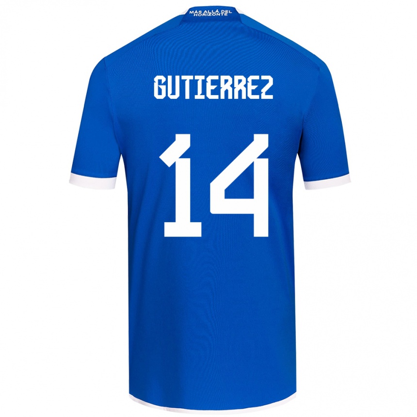 Kinder Fußball Ana Gutiérrez #14 Blau Weiss Heimtrikot Trikot 2024/25 T-Shirt Luxemburg