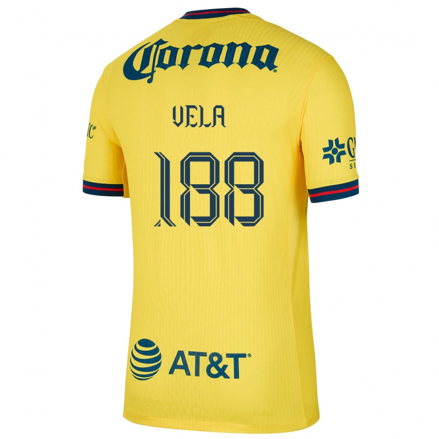 Kinder Fußball Christo Vela #188 Gelb Blau Heimtrikot Trikot 2024/25 T-Shirt Luxemburg