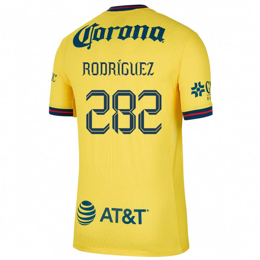 Kinder Fußball Francisco Rodríguez #282 Gelb Blau Heimtrikot Trikot 2024/25 T-Shirt Luxemburg