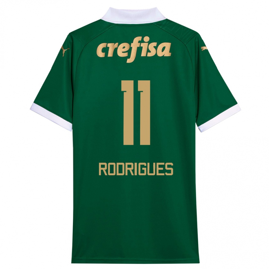 Kinder Fußball Bruno Rodrigues #11 Grün Weiß Heimtrikot Trikot 2024/25 T-Shirt Luxemburg